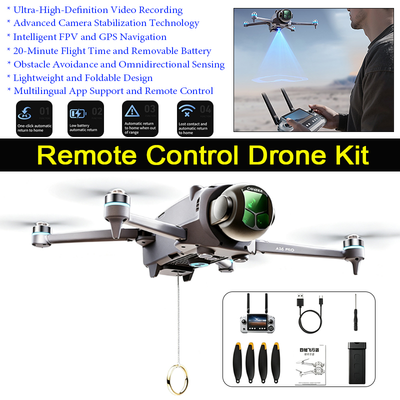 A26 Pro GPS Drone with 4.5-inc - Drone Gps Mount ulasan dan harga
