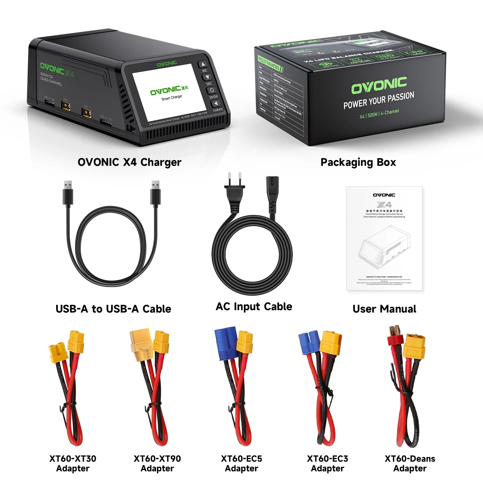 Ovonic X4 AC500W 4 Channel Sma - Drone Battery Strap ulasan dan harga